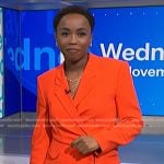 Zinhle’s orange wrap blazer on NBC News Daily