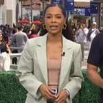 Zuri’s sage blazer on Access Hollywood