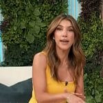 Adrianna Costa’s yellow flare dress on Access Hollywood