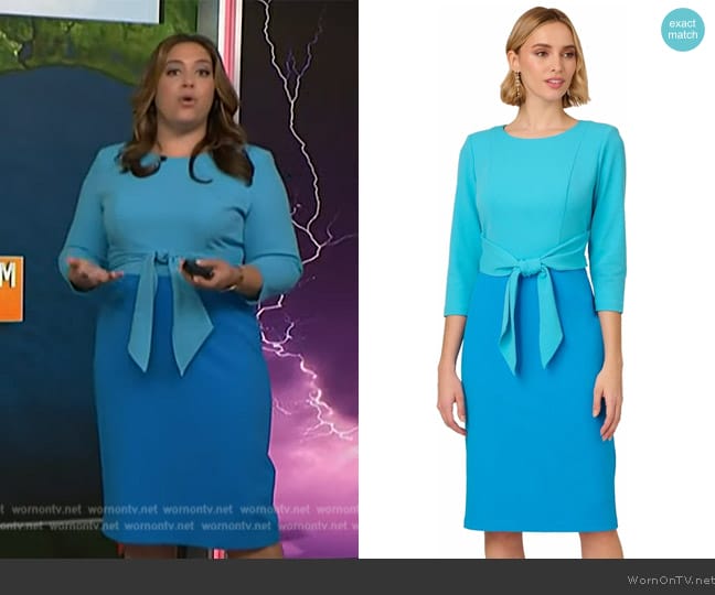 WornOnTV: Violeta Yas’s blue tie front dress on NBC News Daily ...