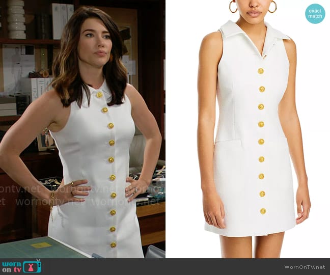 Aqua Button Down Dress worn by Steffy Forrester (Jacqueline MacInnes Wood) on The Bold and the Beautiful