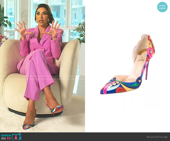 Christian Louboutin Iriza D'Orsay Heels Pumps worn by Taleen Marie (Taleen Marie) on The Real Housewives of Dubai