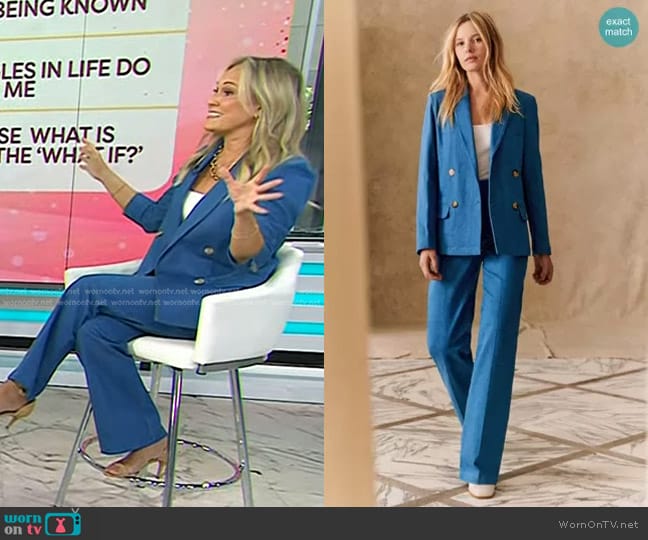 Sezane Christie Jacket and Dan Trousers worn by Jennie Allen on Today