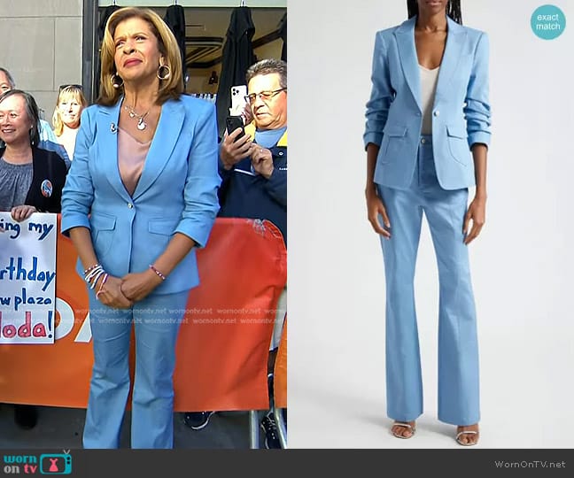 Cinq a Sept Louisa Ruched Sleeve Blazer and Shailene Pants worn by Hoda Kotb on Today