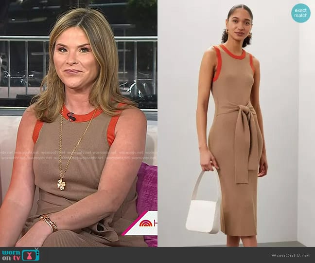 Toccin Colorblocked Midi Dress worn by Jenna Bush Hager on Today