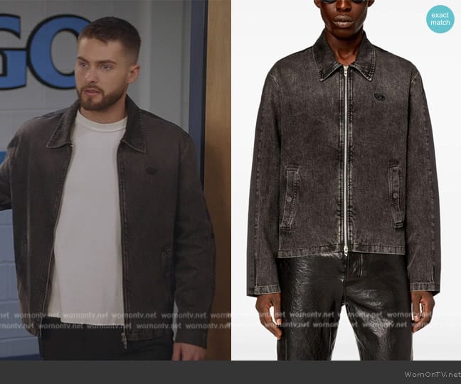 Diesel Black J-Harris Denim Jacket worn by Asher (Cody Christian) on All American