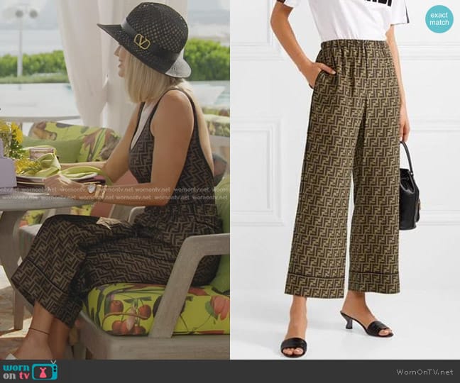 Fendi Wide Leg Pants worn by Caroline Stanbury (Caroline Stanbury) on The Real Housewives of Dubai