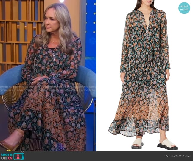 Free People See It Through Dress in Black Combo worn by Anna McAdams on Good Morning America