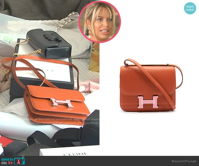 Hermes Constance 18 Gold Epsom Rose Gold Confetti worn by Caroline Stanbury (Caroline Stanbury) on The Real Housewives of Dubai