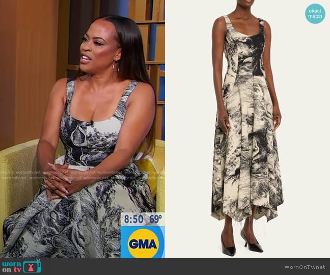 Jason Wu Collection Oceanscape Jacquard Maxi Dress worn by Shaunie Henderson on Good Morning America