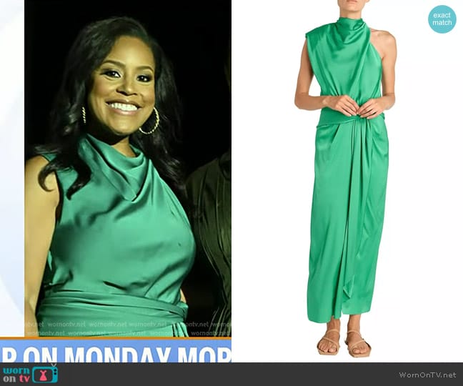 Johanna Ortiz Sleeveless Twisted Silk Gown worn by Sheinelle Jones on Today