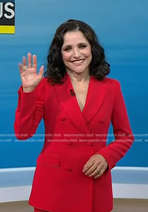 Julia Louis-Dreyfus's red blazer and pant suit on Today