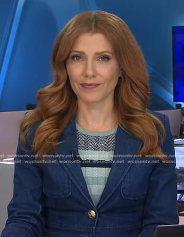 Julia Boorstin's denim blazer on NBC News Daily