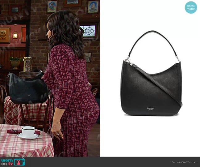 Kate Spade Large Roulette Shoulder Bag worn by Paulina Price (Jackée Harry) on Days of our Lives