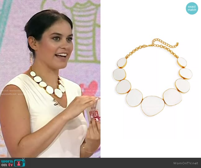 Kenneth Jay Lane 22K-Gold-Plated & Enamel Collar Necklace worn by Donna Farizan on Today