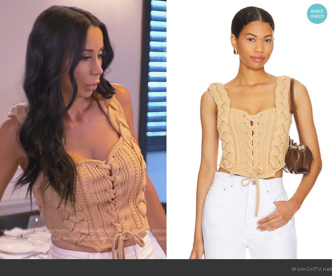 LPA Taylie Cable Corset worn by  on The Real Housewives of New Jersey