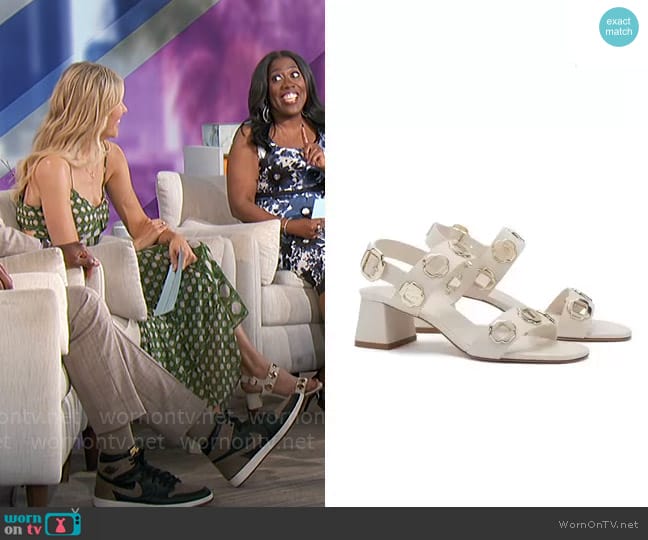 Larroudé Milan Block Heel Sandal worn by Amanda Kloots on The Talk