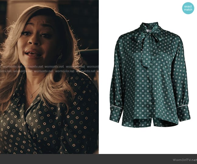 Marella Mission Blouse worn by Tracey (Tai Davis) on The Chi