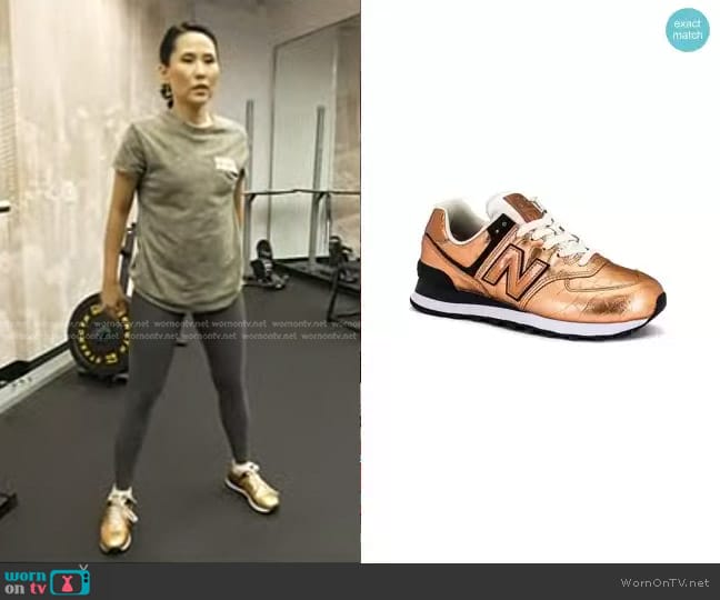 New Balance 574 Sneakers worn by Vicky Nguyen on Today