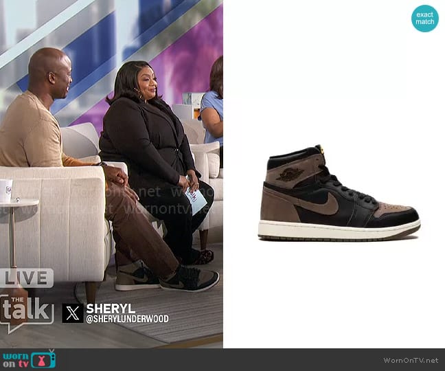 Nike Air Jordan 1 Retro High OG Palomino sneakers worn by Akbar Gbajabiamila on The Talk