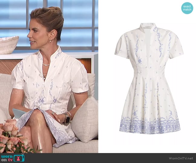 Philosophy di Lorenzo Serafini Bandana Print Poplin Minidress worn by Natalie Morales on The Talk