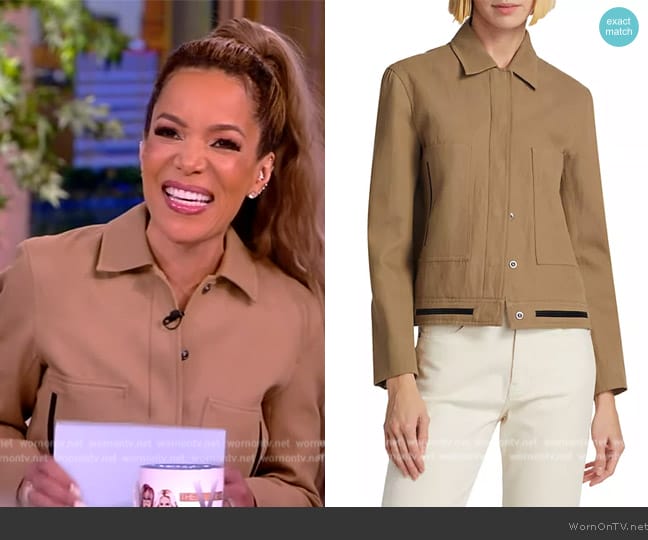 Proenza Schouler Wiley Leather Trim Suiting Jacket worn by Sunny Hostin on The View