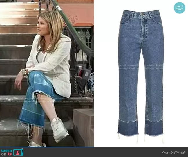 Rachel Comey Legion High-Rise Slim-Leg Jeans worn by Jenna Bush Hager on NBC News Daily