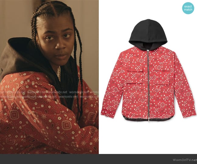 Rhude Bandana Jacket worn by Amari Noelle Ferguson (Amari Noelle Ferguson) on The Chi