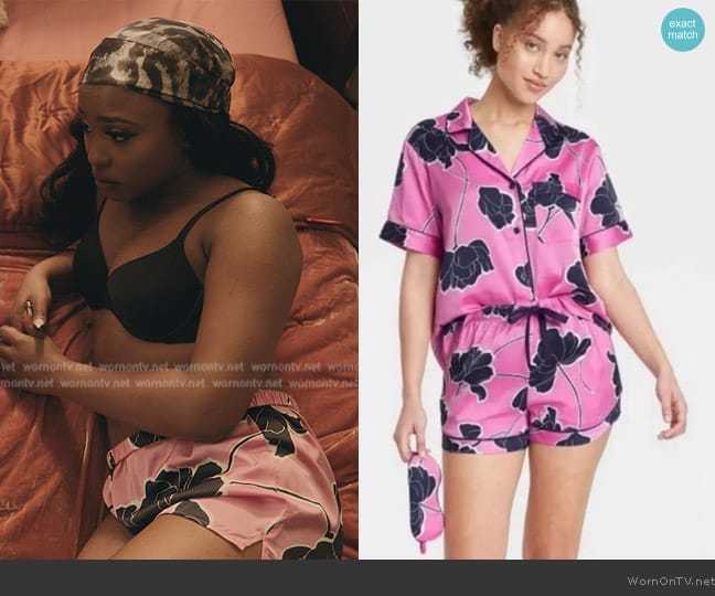 Stars Above Floral Pajama Set worn by Jemma St. John (Judae'a) on The Chi