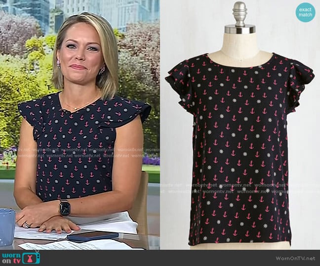 Sway Anchor Top worn by Dylan Dreyer on Today