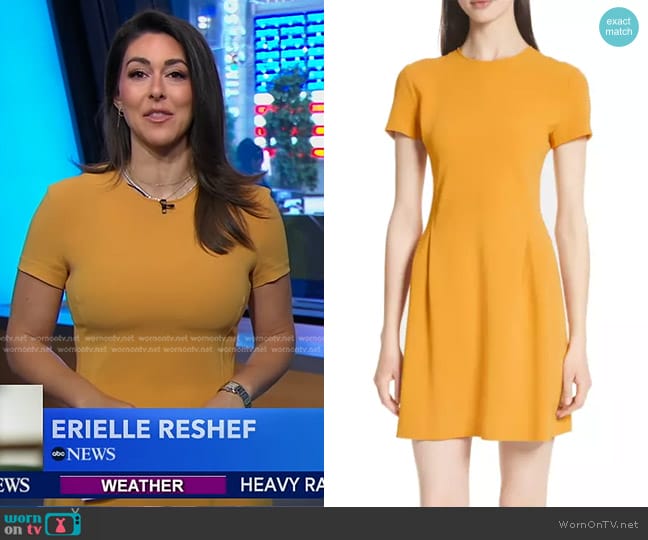 Theory Admiral Crepe Corset Tee Dress worn by Erielle Reshef on Good Morning America