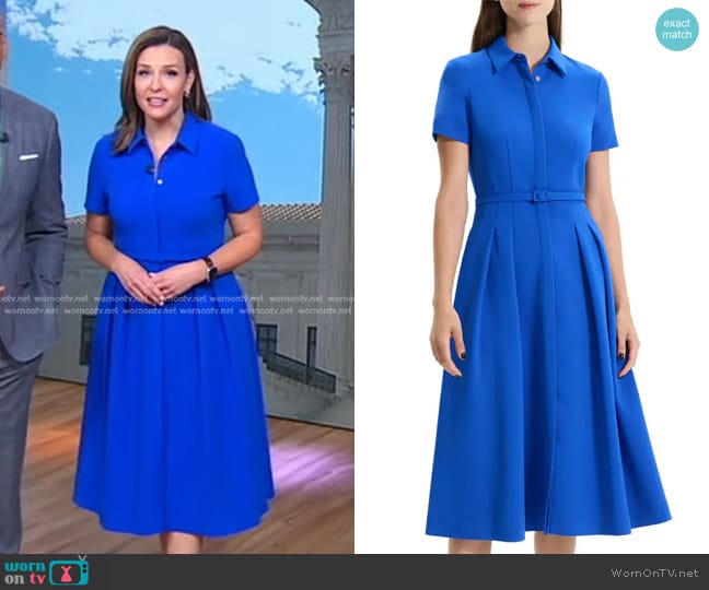 WornOnTV: Mary’s blue belted shirtdress on Good Morning America | Mary ...