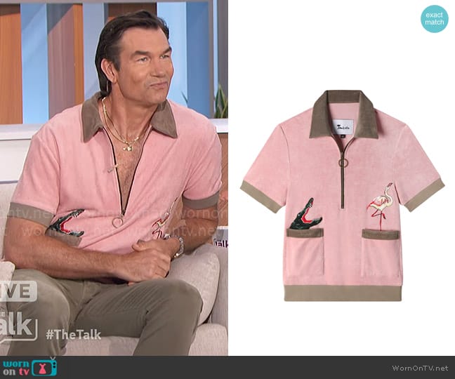 Tombolo Flamingo Tartare Cabana Shirt worn by Jerry O'Connell on The Talk