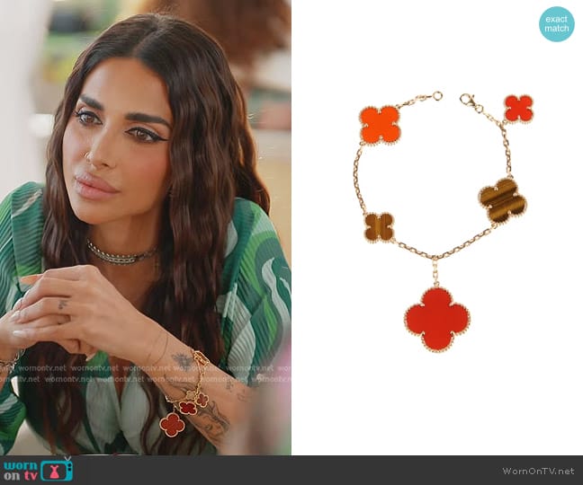 Van Cleef & Arpels 5 Motifs Magic Alhambra Bracelet worn by Sara Al Madani (Sara Al Madani) on The Real Housewives of Dubai