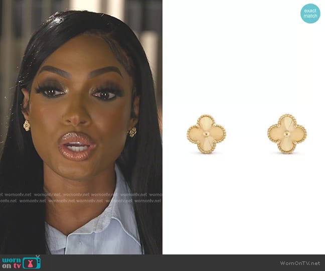 Van Cleef & Arpels Vintage Alhambra Earrings worn by Lesa Milan (Lesa Milan) on The Real Housewives of Dubai