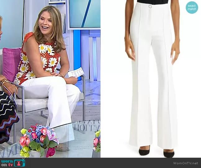 Veronica Beard Judy Flare Hem Pants worn by Jenna Bush Hager on Today