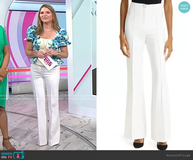 Veronica Beard Judy Flare Hem Pants worn by Jenna Bush Hager on Today