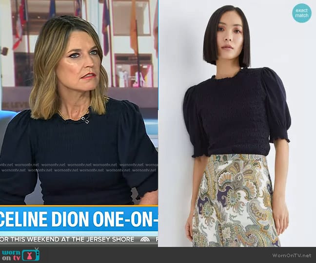 Veronica Beard Langston Top worn by Savannah Guthrie on Today