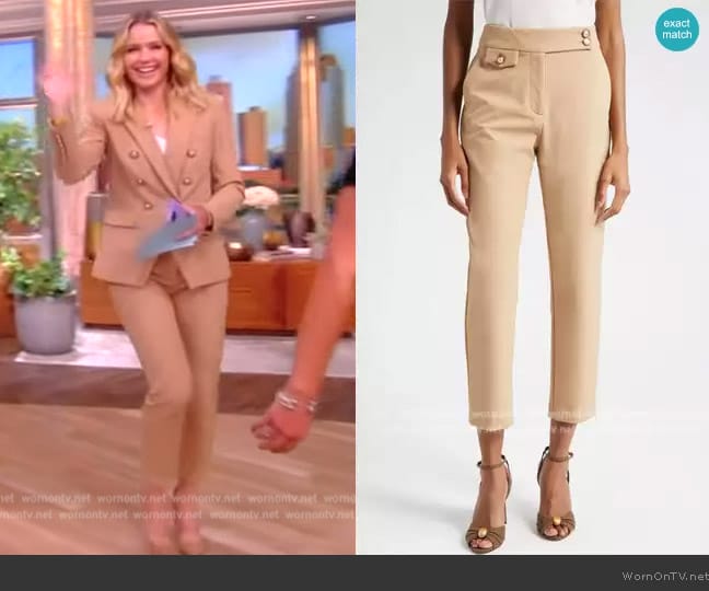 Veronica Beard Renzo Crop Pants worn by Sara Haines on The View