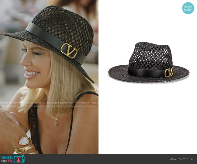 Valentino Garavani Vlogo Signature Fedora Hat worn by Caroline Stanbury (Caroline Stanbury) on The Real Housewives of Dubai