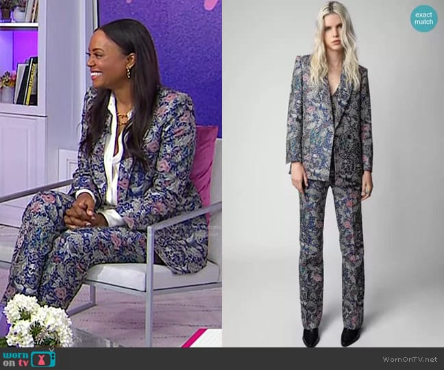 Zadig & Voltaire Visko Jacket and Pistol Pants worn by Aisha Tyler on Today