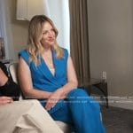 Abby Elliott’s blue sleeveless blazer and wide-leg pants on Good Morning America