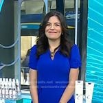 Adrianna’s blue midi dress on Today