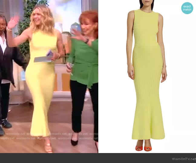 Aknvas Amelie Cotton-Knit Sleeveless Midi-Dress worn by Sara Haines on The View