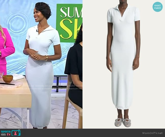 Alaia Sheer Polo Midi Dress worn by Sabrina Elba on Today