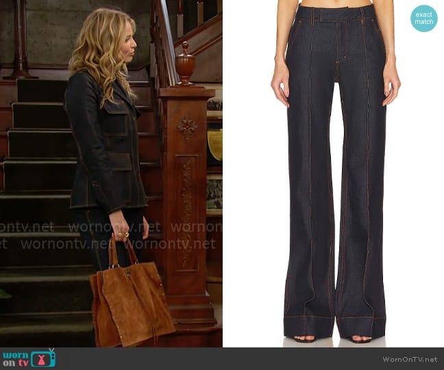 A.L.C. Simon Jeans worn by Summer Newman (Allison Lanier) on The Young and the Restless