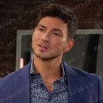 Alex’s blue floral shirt on Days of our Lives