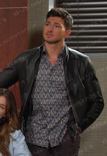 Alex's paisley print shirt on Days of our Lives