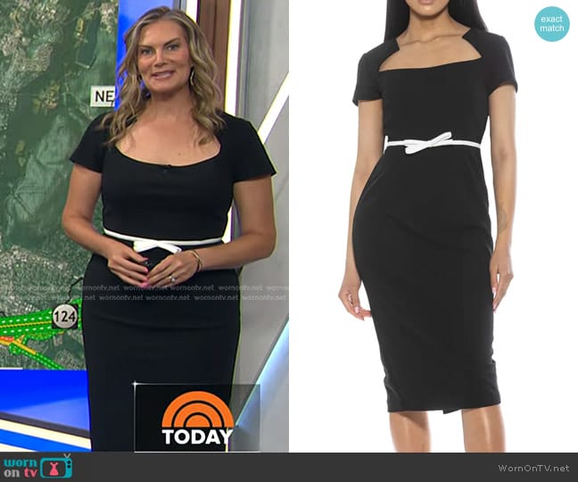 Alexia Admor Alma Sheath Midi Dress worn by Emily West on Today