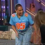 Alicia Key’s denim cargo pants on The Kelly Clarkson Show